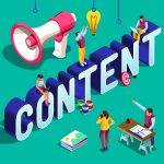 The word content in block letters representing how high quality content is an important SEO strategy for therapists, psychologists, psychiatrists, birth workers, SLPs, educators and others in the helping profession.