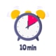 clock with a ten minute timer representing having only ten minutes to work on SEO for counselors. Learn more from an SEO specialist with Simplified SEO Consulting