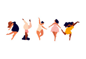 Body positive women dancing. Looking for eating disorder keywords for your private practice website? we can help! We offer seo for eating disorder therapists, coaches, and dieticians. 
