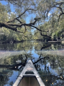 Photo of a canoe on the Steinhatchee River in Florida representing a photo you might use if you were local to the North Florida area. This would be a very peaceful photo that could be used on many different pages of a North Florida therapist's website.