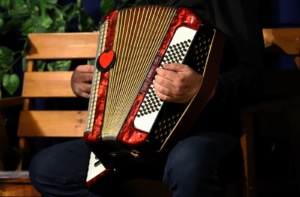 Shows a man playing accordion. Represents how Simplified SEO Consulting gives seo training on blogs and service page writing.