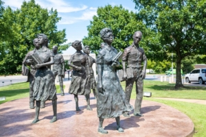 Shows the Little Rock Nine. Represents how Local SEO for Therapists can use landmarks to show clients you are local. Private practice SEO helps you find your local, ideal client!