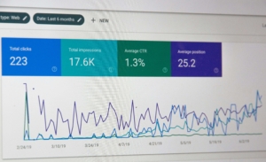 An impressions & clicks from Google Search Console. A great SEO tool that can help you track your SEO data. Learn more about SEO for mental health professionals now. 