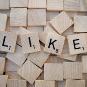 "LIKE" spelled out on scrabble pieces. Building an online presence through social media can feel overwhelming. Our social media manager can help simplify it & find your ideal clients.