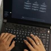 Close-up of a person using ChatGPT on a laptop to explore content strategy and digital trends relevant to SEO for functional medicine doctors, illustrating how doctor SEO consulting can support future-proof online visibility.