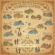Illustration of people walking through symbolic regions like Progressive Peaks and Conservative Coasts, representing diverse political views connected by empathy. Highlights teamwork culture and empathy at work amidst political unrest.
