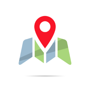 A colorful map pin icon representing local search visibility, illustrating how local SEO for therapists helps private practices get found by nearby clients searching for mental health support 
